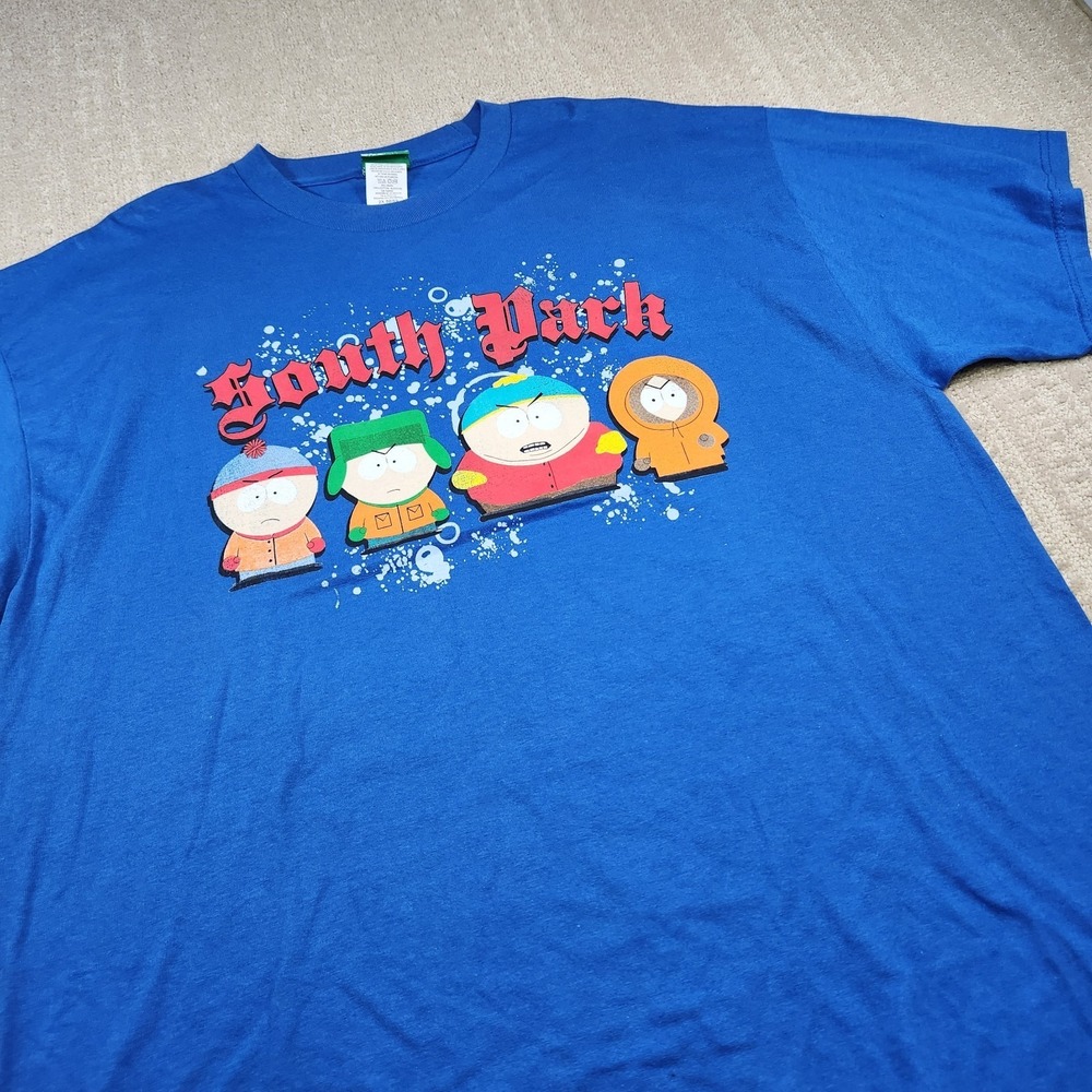 Vintage South Park Shirt Men 2XL Cartman Kenny Kyle Cartoon Promo Comedy Graphic